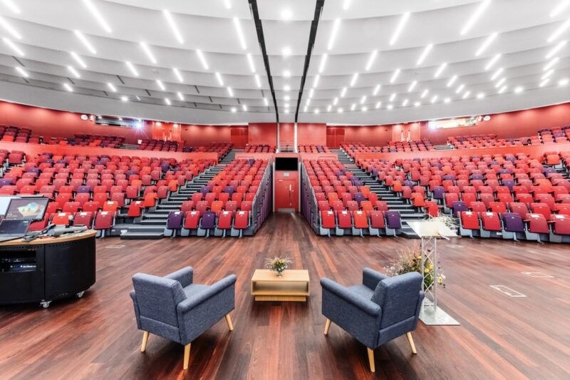 Interior of the Ivor Crewe lecture hall