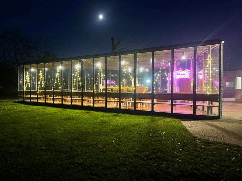 Image of the Pavilion at night time